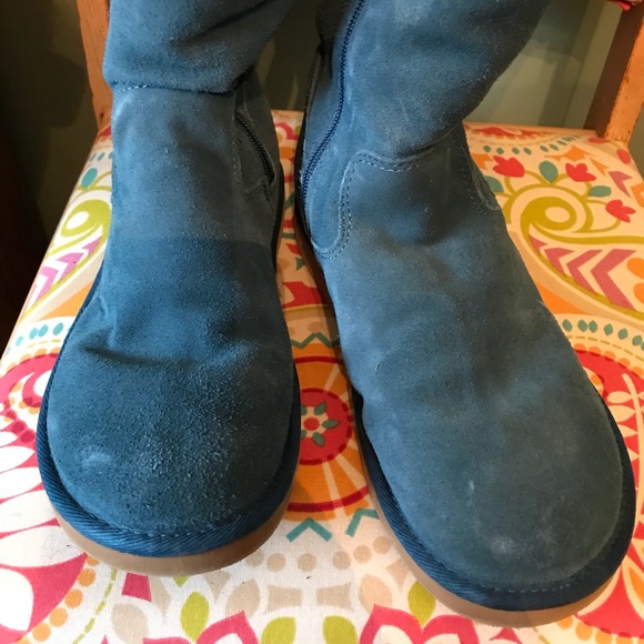 Ugg Size 9 Teal Zip up Tall boots - Picture 6 of 8